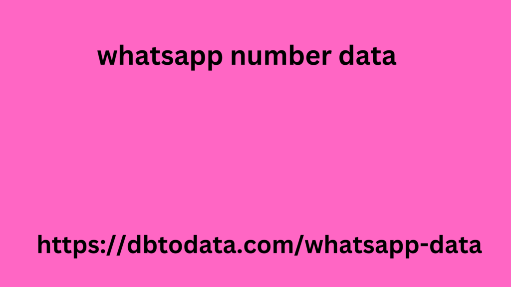 whatsapp number data
