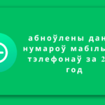 абноўлены даныя нумароў мабільных тэлефонаў за 2024 год