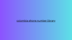 colombia phone number library