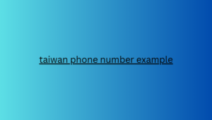 taiwan phone number example