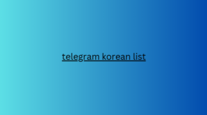 telegram korean list