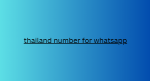 thailand number for whatsapp