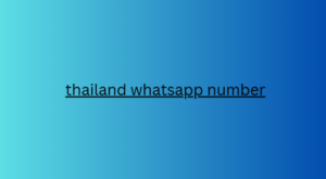 thailand whatsapp number