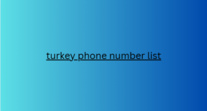 turkey phone number list