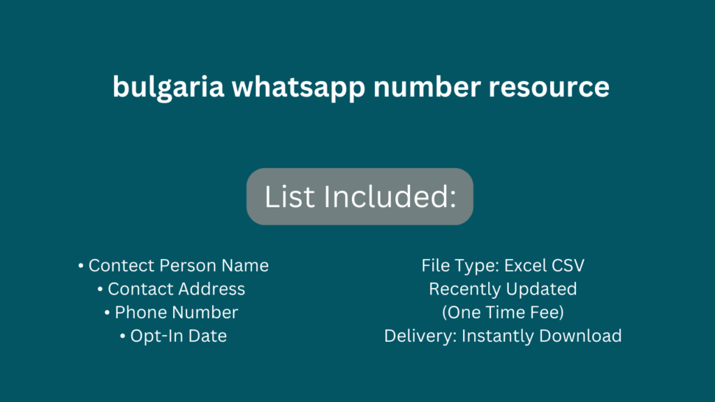 Bulgaria whatsapp number resource