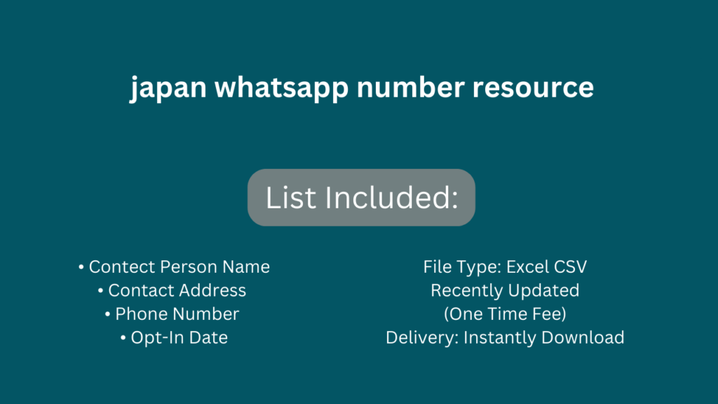 Japan whatsapp number resource