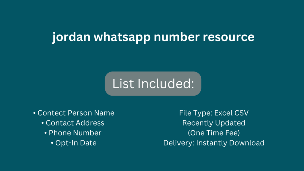 Jordan whatsapp number resource