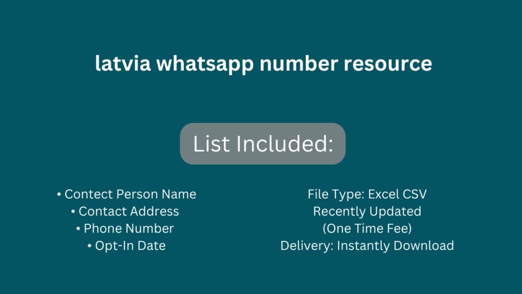 Latvia whatsapp number resource