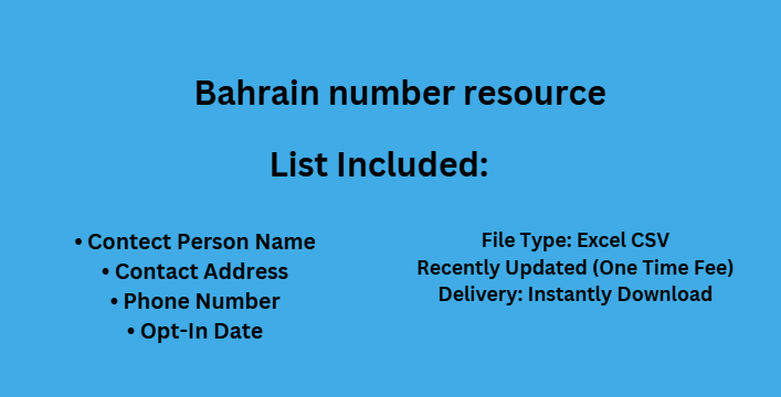 Bahrain number resource