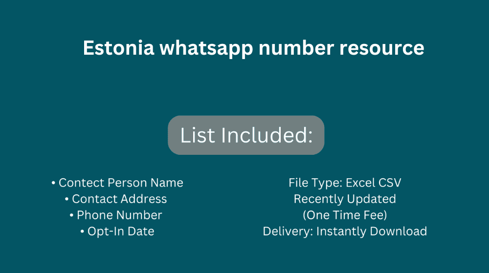 Estonia whatsapp number resource