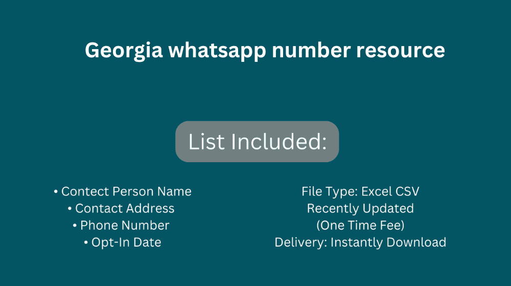 Georgia Whatsapp number resource