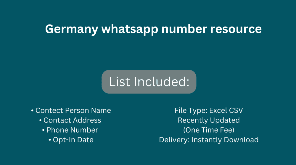 Germany whatsapp number resource