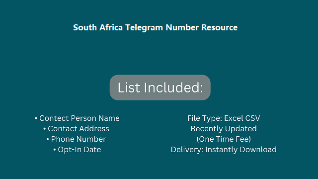 South Africa Telegram Number Resource