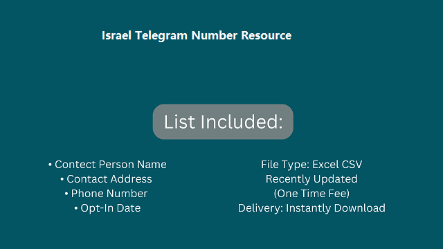Israel Telegram Number Resource