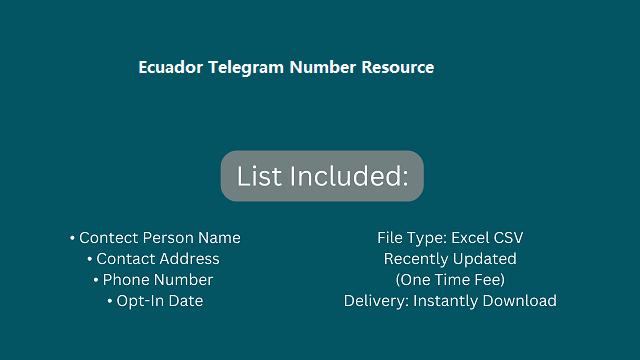 Ecuador Telegram Number Resource