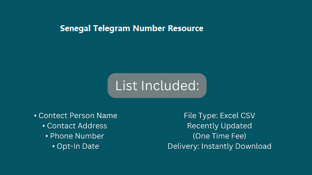 Senegal Telegram Number Resource​