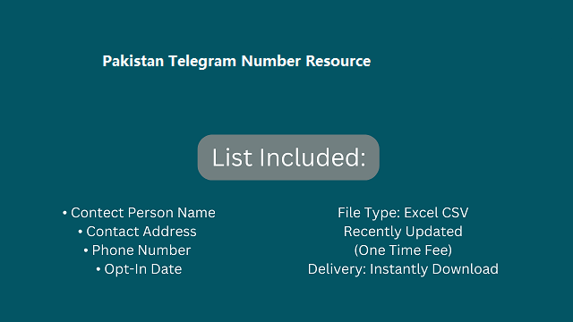 Pakistan Telegram Number Resource​