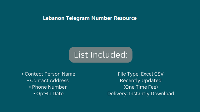 Lebanon Telegram Number Resource