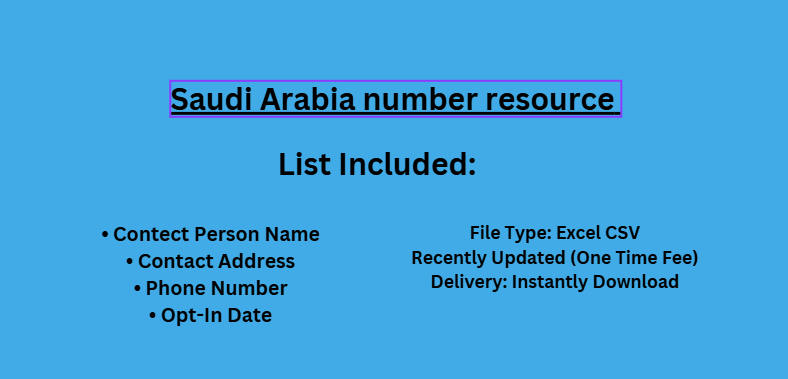 Saudi Arabia number resource