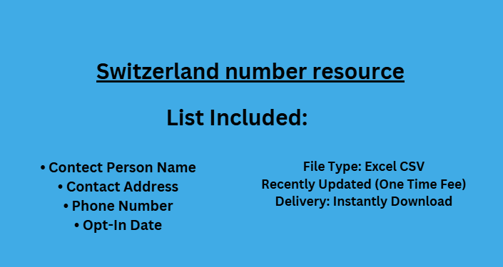 Switzerland number resource